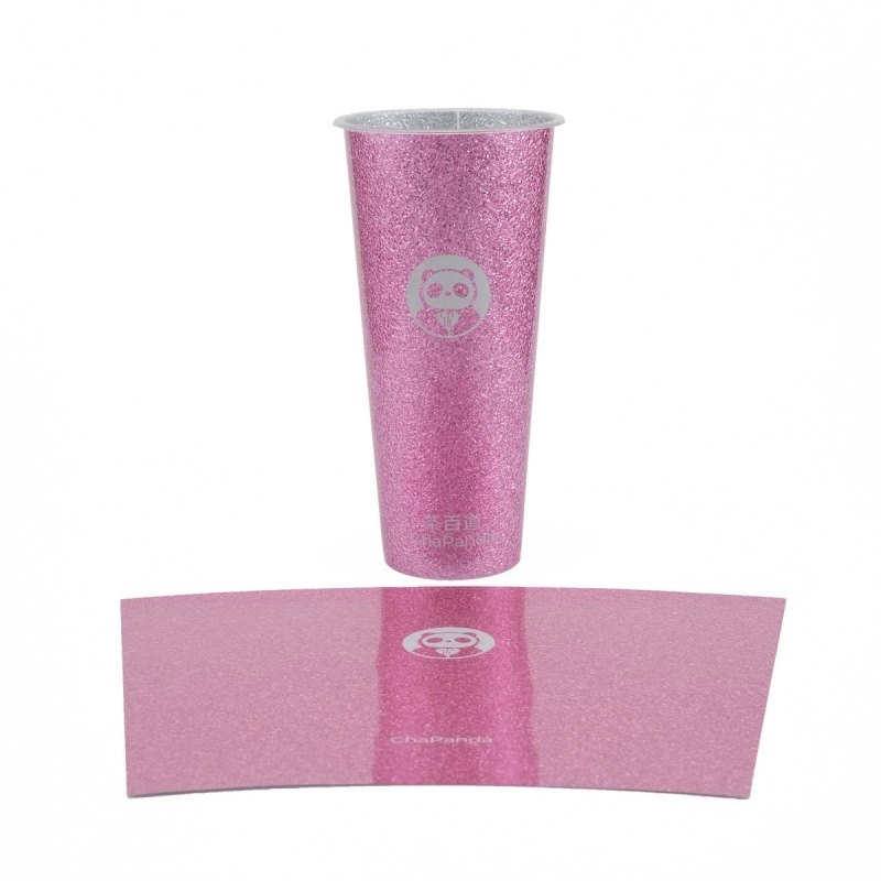 Motivo a stella metallizzato La nuova tazza Premium di IML-YZY con foglio di alluminio incorporato