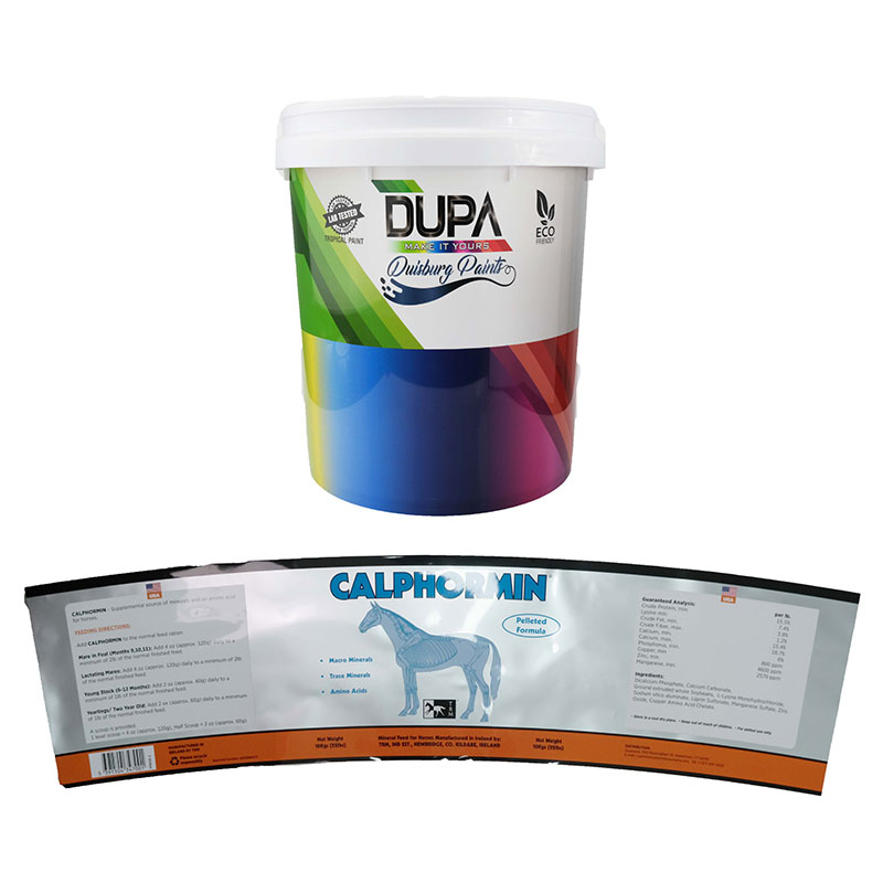 Stampaggio ad iniezione di secchi di rivestimento nell'etichetta dello stampo