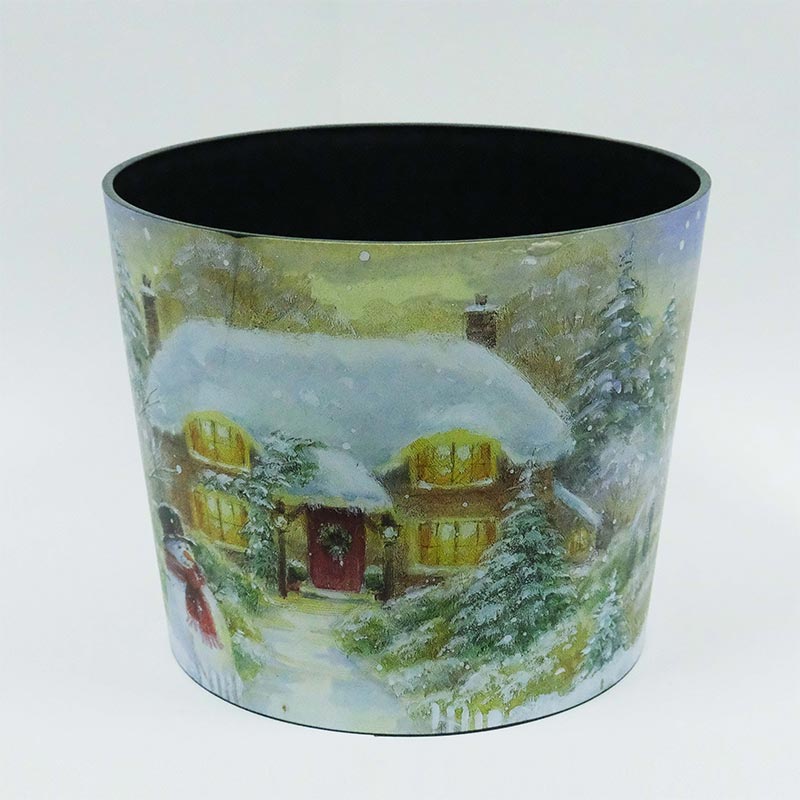 Stampaggio ad iniezione di vasi di plastica nell'etichetta dello stampo