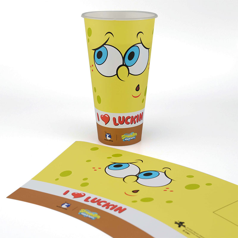 Tazza per bevande con stampa a iniezione completa in PP